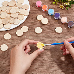 50Pcs Undyed Wood Cabochons&nbsp;WOOD-WH0125-09C