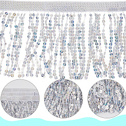 Polyester Sequin Paillette Fringe Tassel Trim&nbsp;OCOR-WH20071-002C