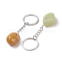 Nuggets Natural & Synthetic Gemstone Keychain&nbsp;KEYC-G055-04P