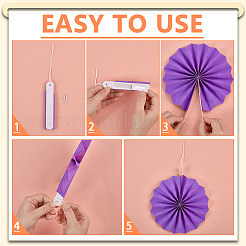 6Pcs Paper Fans Flower for Wedding Birthday Carnival Welcome Party Decorations&nbsp;DIY-WH0349-570