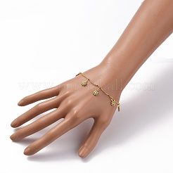 Daisy Charms Alloy Enamel Jewelry Sets&nbsp;SJEW-JS01155