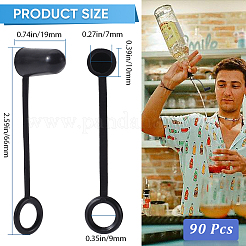 90Pcs TPE Liquor Bottle Wine Pourers Cover&nbsp;FIND-CP0002-02