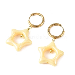 Acrylic & 202 Stainless Steel Stud Earrings&nbsp;EJEW-JE07448
