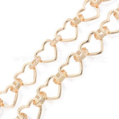 Brass Heart with Octagon Link Chains&nbsp;CHC-N021-10LG