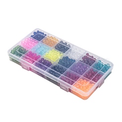 18 Colors Transparent Glass Beads&nbsp;FGLA-X0001-04A-6mm