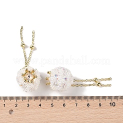 Handmade Polymer Clay Rhinestone Tassel Dangle Beads&nbsp;CLAY-H003-01G-01