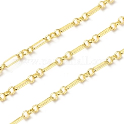 Rack Plating Brass Figaro Chains&nbsp;CHC-F016-03G