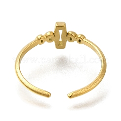 Ion Plating(IP) 304 Stainless Steel Open Cuff Ring Components&nbsp;RJEW-U017-22G