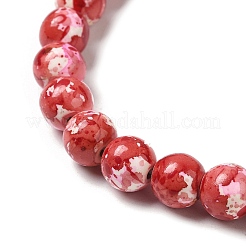 Synthetic Turquoise Dyed Camouflage Beads Strands&nbsp;G-E594-24L-A