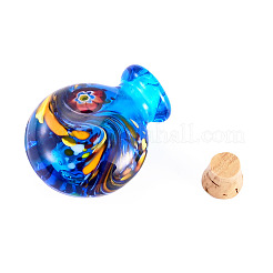Handmade Lampwork Perfume Bottle Pendants&nbsp;LAMP-TADJ0001-05D