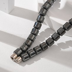 Column Synthetic Non-Magnetic Hematite Beaded Necklaces&nbsp;NJEW-R020-08
