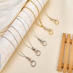 304 Stainless Steel Paperclip Chains Neck Strap Lanyard&nbsp;HJEW-SW00135