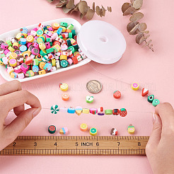400Pcs 2 Style Fruit Theme DIY Stretch Bracelet Making Kits&nbsp;DIY-CD0001-15