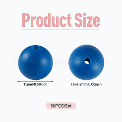 50Pcs Food Grade Eco-Friendly Silicone Beads&nbsp;SIL-TADJ0001-03G