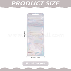 20Pcs Glitter Holographic Plastic Packaging Yin-yang Resealable Bags&nbsp;OPP-LP0001-01