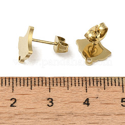 Ion Plating(IP) 304 Stainless Steel Stud Earring Findings&nbsp;STAS-I206-81G