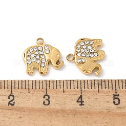 304 Stainless Steel Rhinestone Pendants&nbsp;STAS-Z122-49G