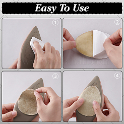20Pcs 2 Styles Arch Suede Fabric Non-Slip Shoes Pads&nbsp;AJEW-PH0007-56B