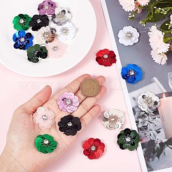 20Pcs 10 Colors Flower Shape PVC Sequin/Paillette Beading Appliques&nbsp;DIY-GF0007-07