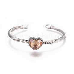 304 Stainless Steel Cuff Bangles&nbsp;BJEW-F400-09P