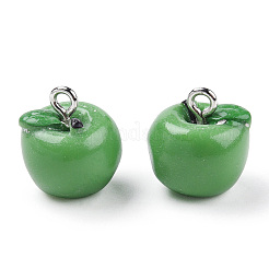 Apple Resin Charms&nbsp;X-RESI-R184-04