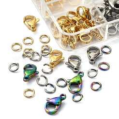 120Pcs Ion Plating(IP) 304 Stainless Steel Lobster Claw Clasps&nbsp;STAS-YW0001-22