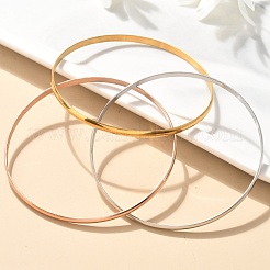 304 Stainless Steel Plain Bangles for Women&nbsp;BJEW-C092-01