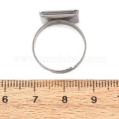 Adjustable 304 Stainless Steel Finger Rings Components&nbsp;SA-CBA8B85-08D-P