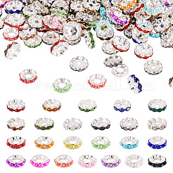 100Pcs Brass Rhinestone Spacer Beads&nbsp;KK-TA0002-12