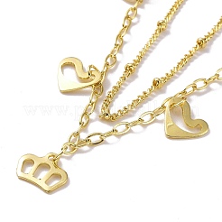 304 Stainless Steel Double Chains Multi-strand Bracelets&nbsp;BJEW-C019-07G