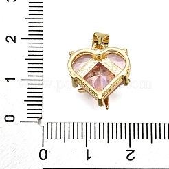 Brass Micro Pave Cubic Zirconia Pendants&nbsp;KK-K401-02C-G