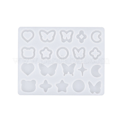 Butterfly/Heart/Star Linking Ring & Cabochon DIY Silhouette Silicone Molds&nbsp;SIMO-PW0021-01