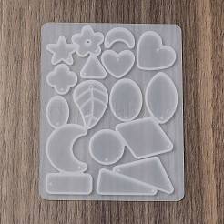 Leaf Heart Rectangle DIY Pendant Silicone Molds&nbsp;DIY-G109-01B