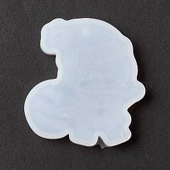 Christmas Theme DIY Santa Claus Pendant Silicone Statue Molds&nbsp;DIY-K054-14