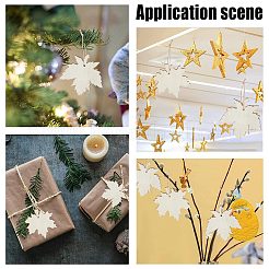 2 Sets 2 Style Autumn Theme Maple Leaf Unfinished Cutouts Wooden Decoration&nbsp;WOCR-GF0001-01