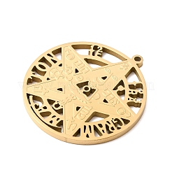 304 Stainless Steel Pendants&nbsp;STAS-A146-03G