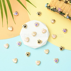 20Pcs 4 Colors Alloy Enamel Beads&nbsp;FIND-YW0013-13