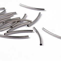 Curved Brass Tube Beads&nbsp;X-EC297-NF