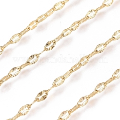 3.28 Feet Ion Plating(IP) 304 Stainless Steel Textured Dapped Chains&nbsp;X-CHS-D004-02G