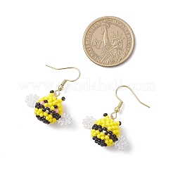 Handmade Glass Seed Beads Dangle Earrings&nbsp;EJEW-MZ00565