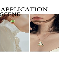 10Pcs 10 Styles Plant Alloy Enamel Pendants&nbsp;ENAM-YW0004-09