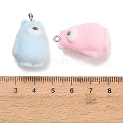 Flocking Opaque Resin Pendants&nbsp;FIND-E060-05
