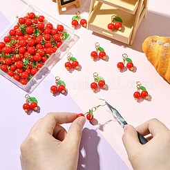 50Pcs Acrylic Cherry Pendants&nbsp;PALLOY-CJ00164