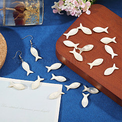 20Pcs Natural Shell Pendants&nbsp;SHEL-CO0001-01