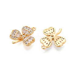 Brass Micro Pave Cubic Zirconia Pendants&nbsp;KK-N263-04G