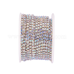 Brass Rhinestone Strass Chains&nbsp;CHC-T001-SS10-02S