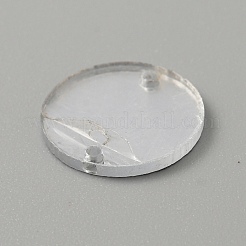 Flat Round Acrylic Mirror Sew on Rhinestone&nbsp;LS-FIND-WH0155-028B
