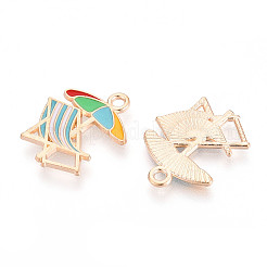 Beach Theme Alloy Enamel Pendants&nbsp;ENAM-T022-33M