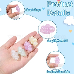 20Pcs Transparent Acrylic Beads&nbsp;OACR-YW0002-14