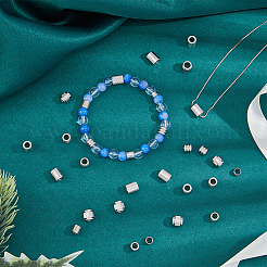 60Pcs 6 Style 201 Stainless Steel European Beads&nbsp;STAS-FH0002-06